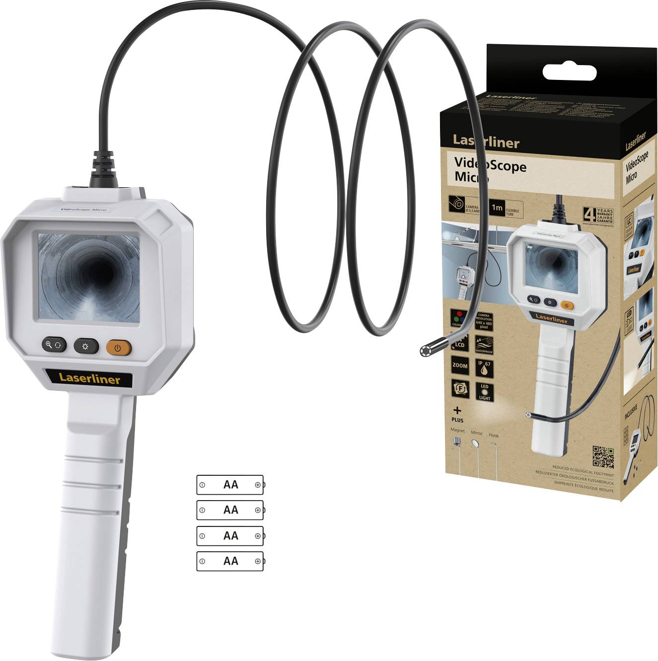 Laserliner 082.259E Inspection camera Probe diameter: 5.5 mm Probe length: 1 m