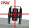 A white and black laser level with red laser lines, placed on a grey surface, with the text 'Automatic Level' in the top left corner.
