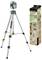 Laserliner CompactPlane-150 G1 Set: A levelling device with tripod for precise measurements. Box shows product details and application images.