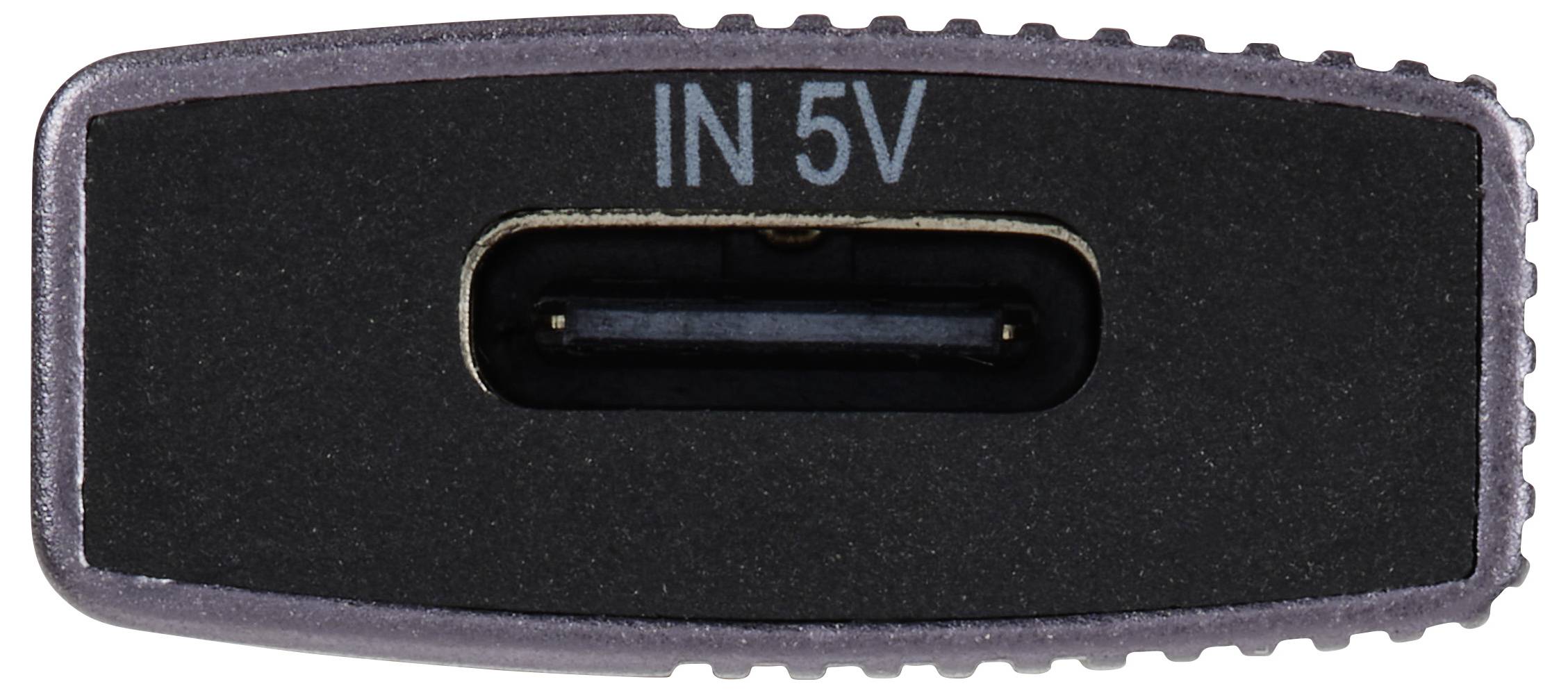 'USB port labelled IN 5V for charging or connecting devices.'