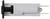 A grey, rectangular moisture sensor with two metal pins and a black clip. Suitable for soil moisture measurements.