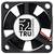 'Fan by TRU Components with five rotor blades and visible red cable, used for cooling electronic components.'