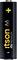 Black AA alkaline battery with yellow '+' symbol, brand inscription 'its on PREMIUM'.