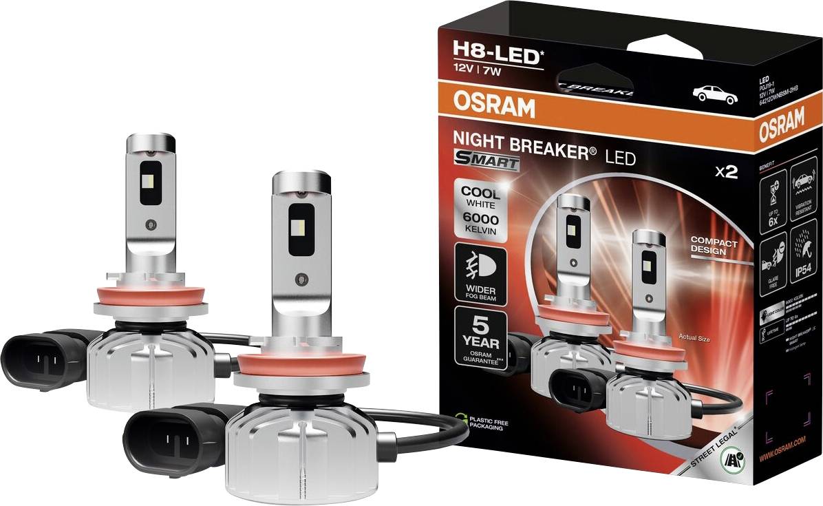 OSRAM 64212DWNBSM-2HB LED bulb NIGHT BREAKER® LED SMART H8 12 V