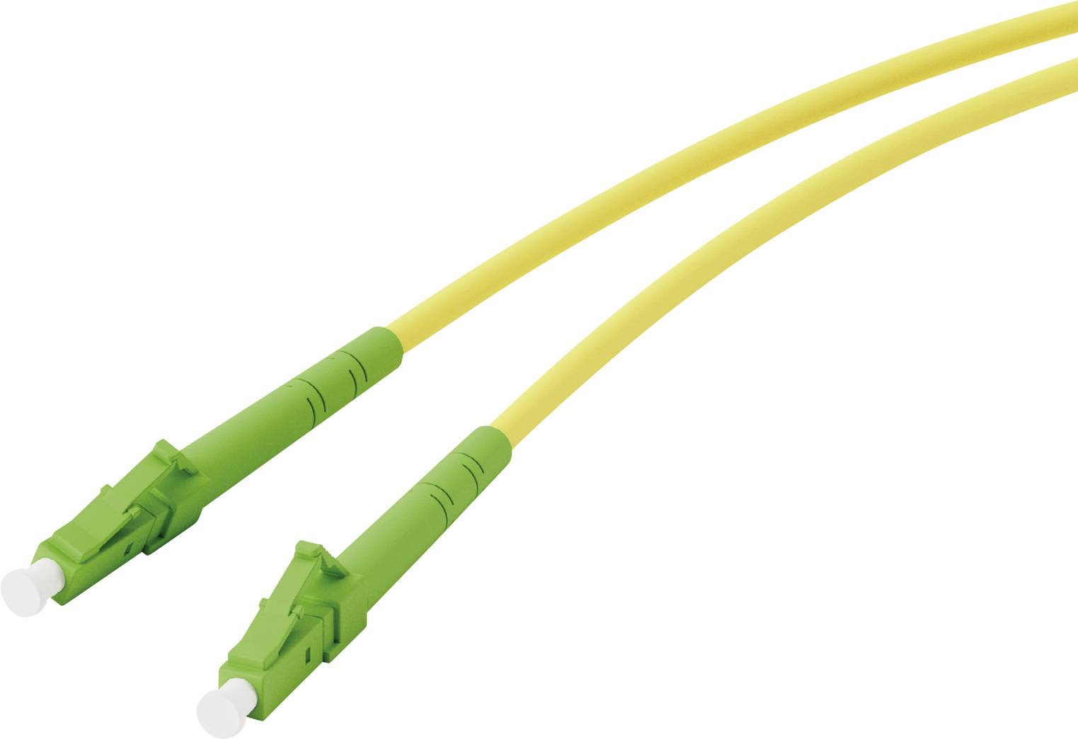 Vivanco 45712 Fibreglass Network cable, patch cable LC 3 m Neon yellow, Neon green Extra slim, Flexible, flexible core, Fibreglass reinforced tape, Excellent