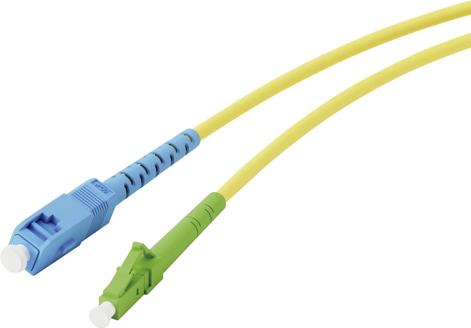 Vivanco 45714 Fibreglass Network cable, patch cable SC, LC 3 m Neon yellow, Neon green, Neon blue Extra slim, Flexible, flexible core, Fibreglass reinforced