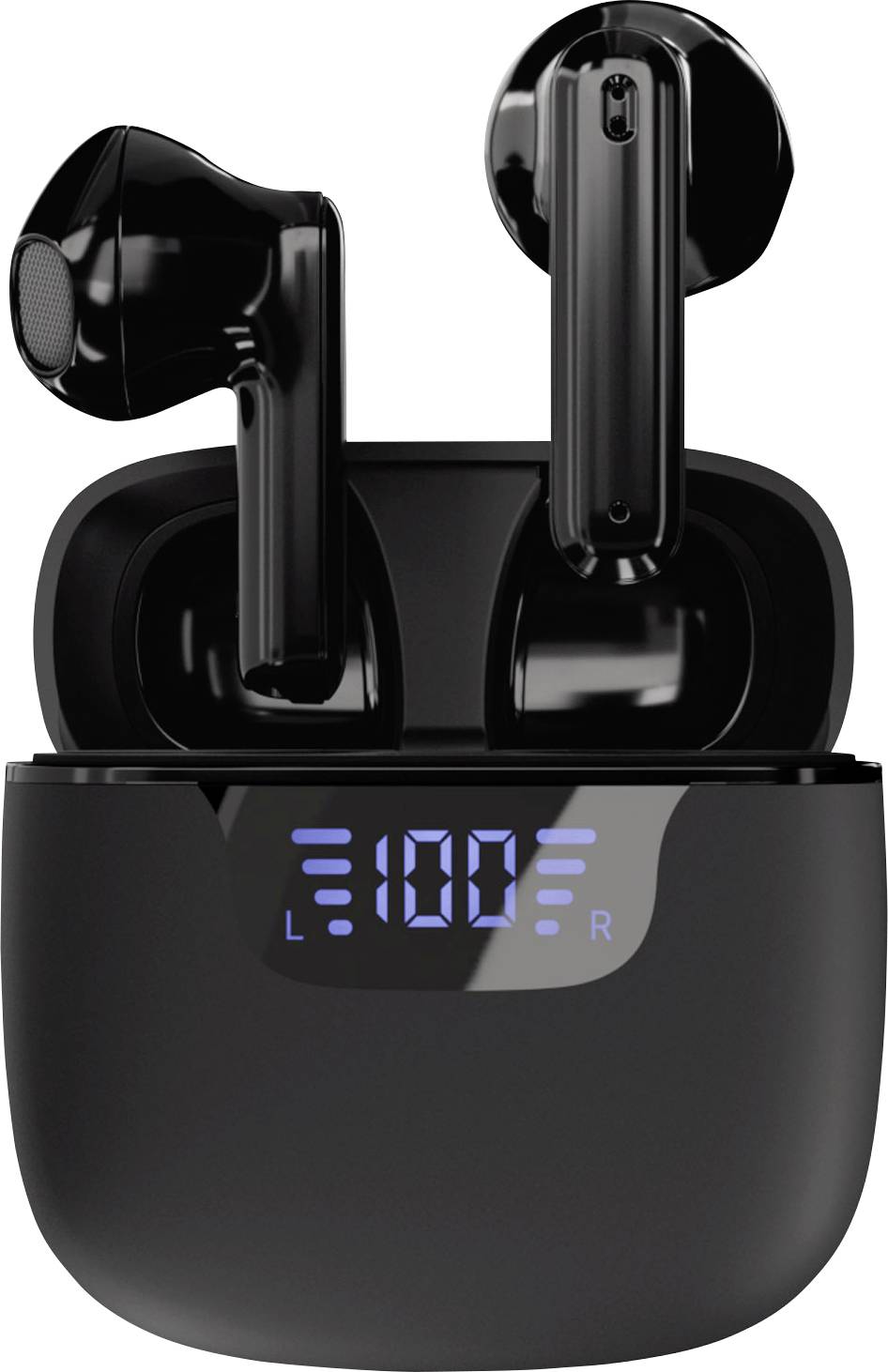 Vivanco UNION PAIR BK In-ear headphones Bluetooth® (1075101), Cordless (1075099) Stereo Black Battery indicator, Charging case