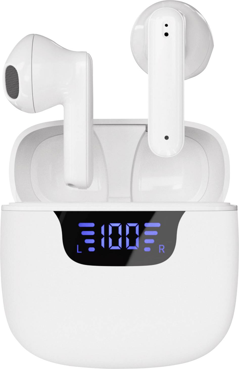 Vivanco UNION PAIR W In-ear headphones Bluetooth® (1075101), Cordless (1075099) Stereo White Battery indicator, Charging case