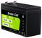 Black LiFePO4 Battery by Green Cell with 12.8V, 7Ah. Text 'Green Cell' and IP54 protection rating symbols.
