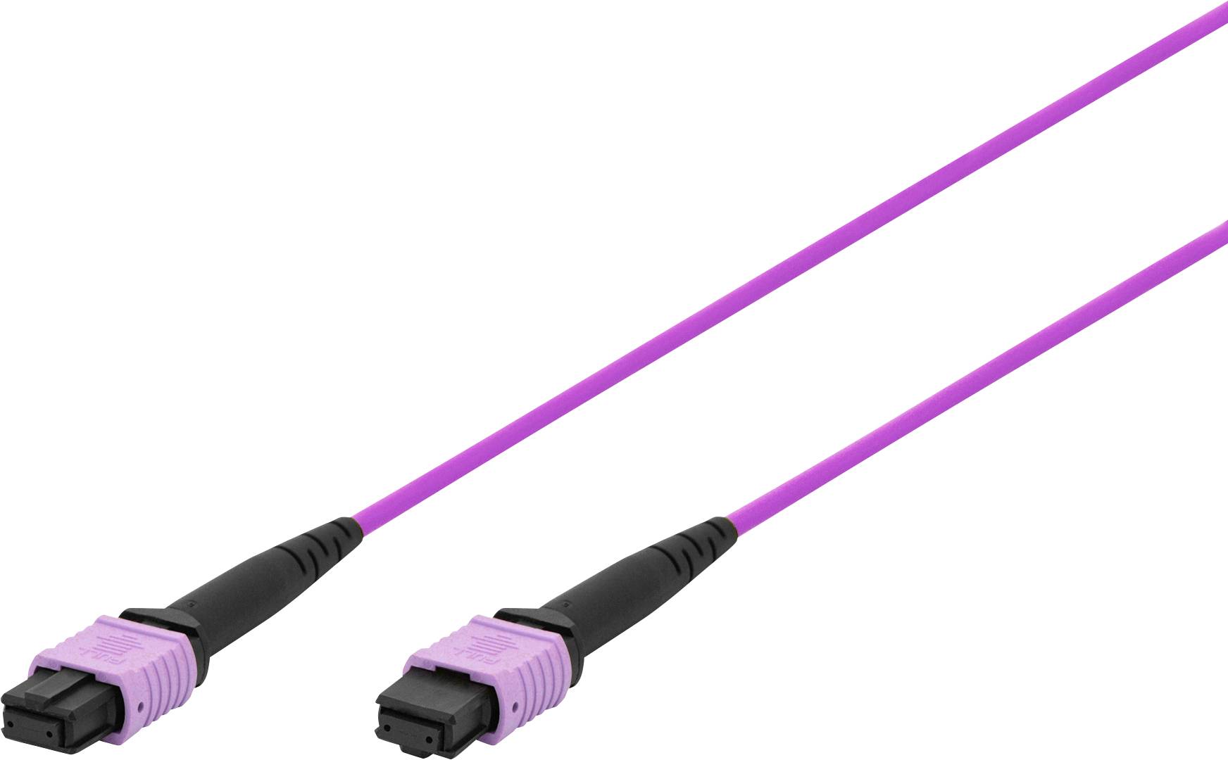Digitus DK-2566-15/4 Fibreglass FO cable 15 m Violet, Black Extra slim, flexible core, Fibreglass reinforced tape, Cold-resistant, incl. bend relief, low flue