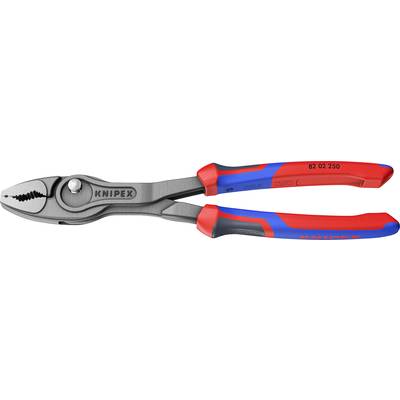 Pliers with ergonomic handles, finished in Red and Blue. Model number '82 02 250' is visible on the pliers.