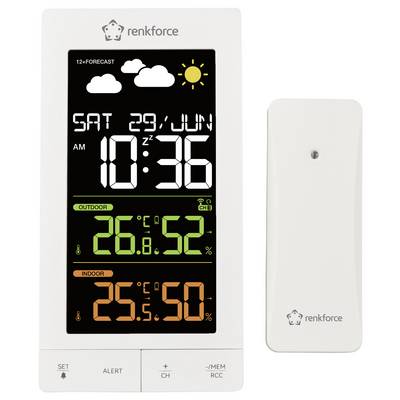 Renkforce RF-6701490 Wireless digital weather station Forecasts for 12 hours Max. number of sensors 3-1