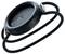 A black, oval device with the 'milo' inscription on the top surface, featuring two thin, connected wristbands.
