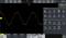An oscilloscope displays a yellow sine wave on a black background. On the right, there is a control panel with analysis and configuration options.