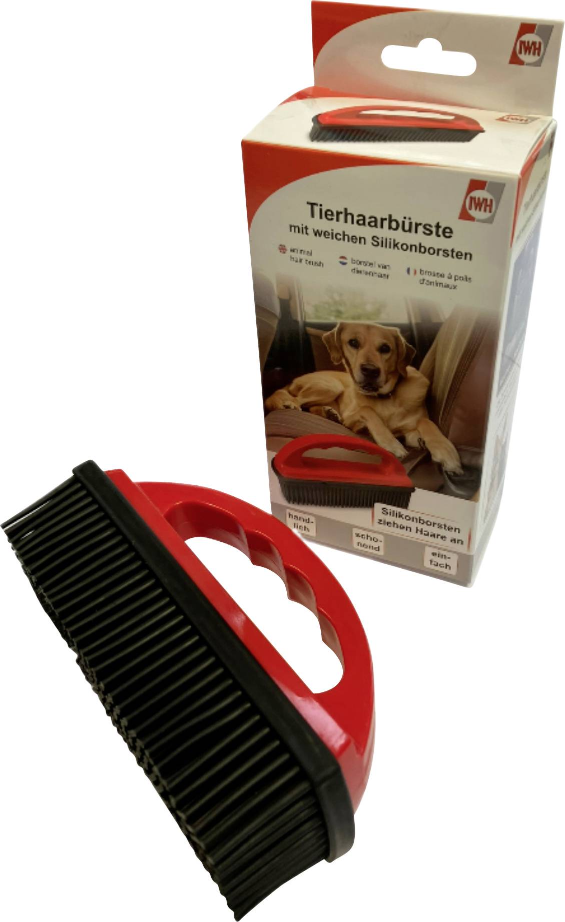 IWH 252 Fabric brush Red, Black 1 pc(s) (L x W x H) 192 x 55 x 83 mm