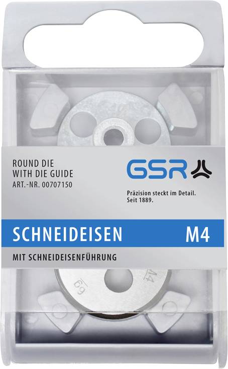 GSR 00707150 Die metric M4 HSS-G 25 mm 9 mm