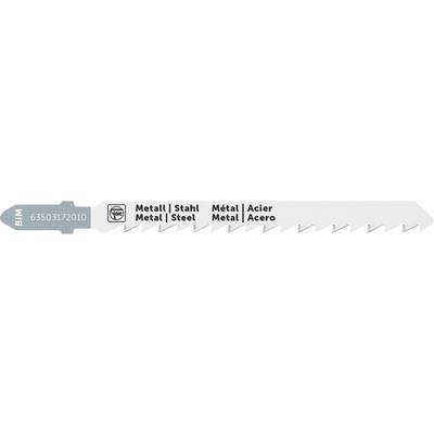'BIM 5489372020', Metal Saw Blade, suitable for metal, steel, steel. Arrow pointing to the right, grey background.