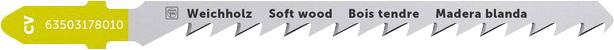 Fein 63503178010 Jigsaw blade for wood CV 75 T2.5/1.4 SW cc 5 pc(s)
