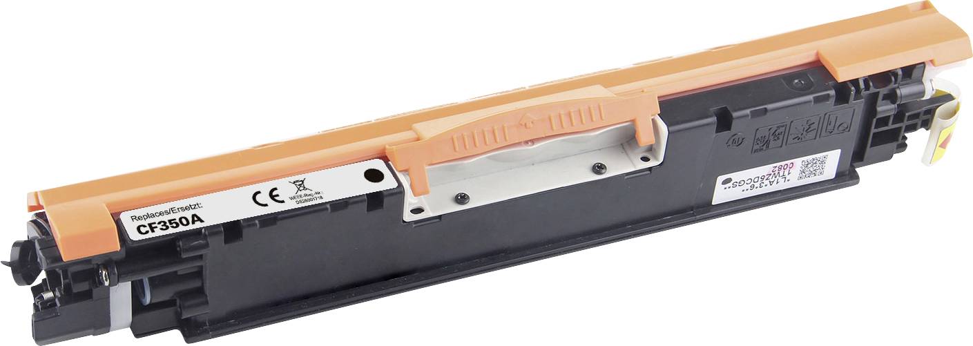 Coloured toner cartridge, model CF350A, against a white background. It is used for printer operation in specific HP laser printers.