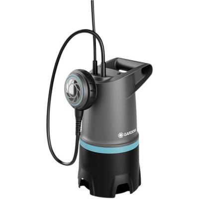 Gardena water pump with integrated handle and cable connection, suitable for pumping water in garden or household.<br><br>Water pump by Gardena with an integrated handle and cable connection, ideal for draining water in the garden or around the home.