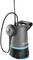 'Close-up of a black and blue Gardena electric water pump, suitable for drainage and water supply.'