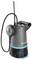 Gardena submersible pump with blue-black casing and carrying handle, cable and connection. Suitable for garden or household water systems.