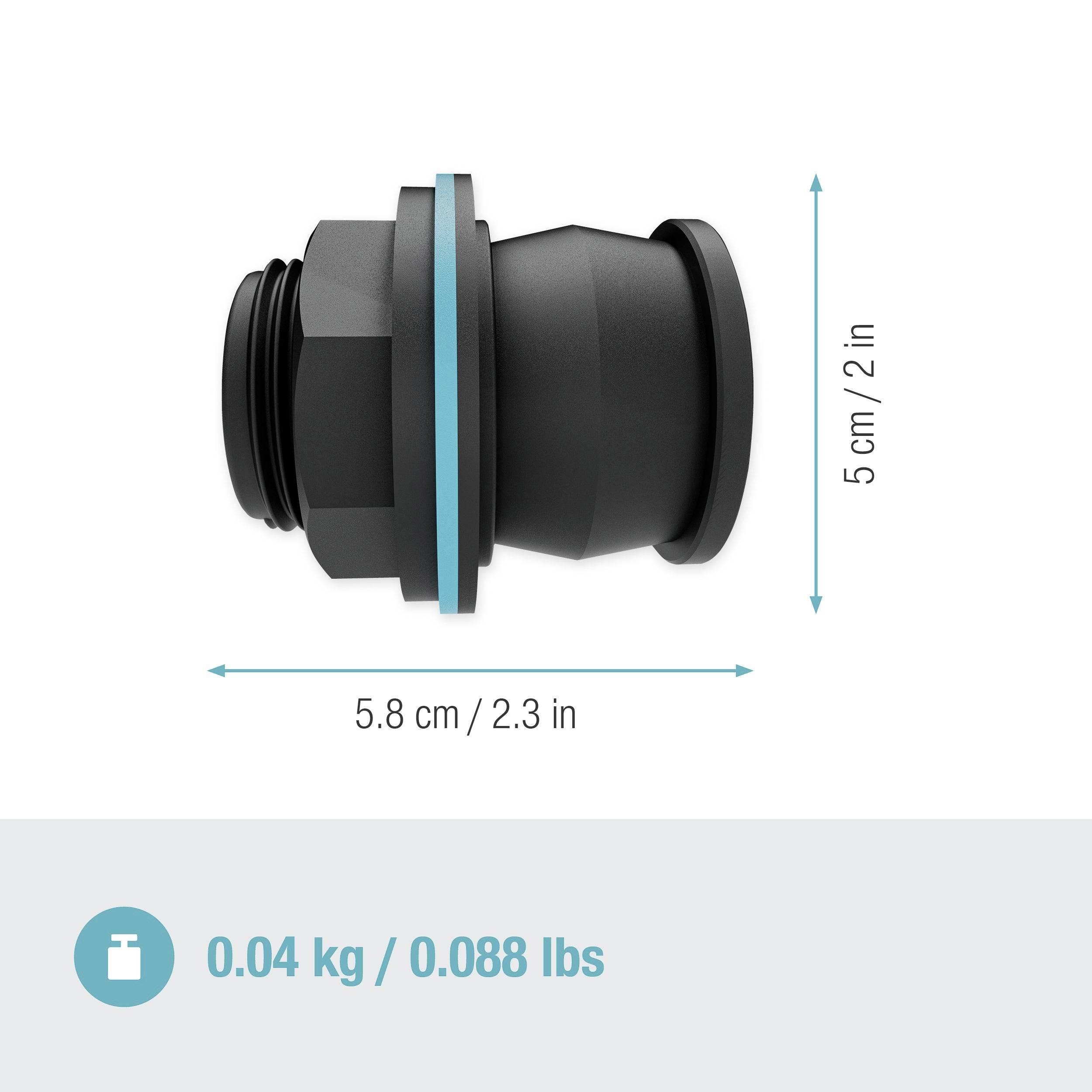 Images of the depicted part show a connector with dimensions of 5.8 cm width and 5 cm height, weighing 0.04 kg.