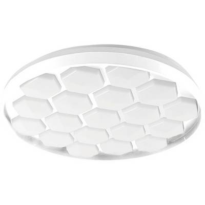 A round ceiling light with a hexagonal pattern that distributes light evenly. Ideal for contemporary room lighting.