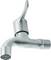 A chrome-plated tap with a straight spout and ergonomic lever for easy operation.
