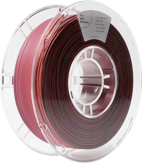 Maertz PMMA-1012-009 PMMA-1012-009 Filament PLA matt Matt 1.75 mm 1000 g Multi-colour 1 pc(s)