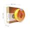 Packaged spool of yellow PLA filament. Packaging dimensions: 250.0 ± 1.5 mm, 230.0 ± 1.5 mm, 67.0 ± 1.5 mm. Brand mark 'MAET'.