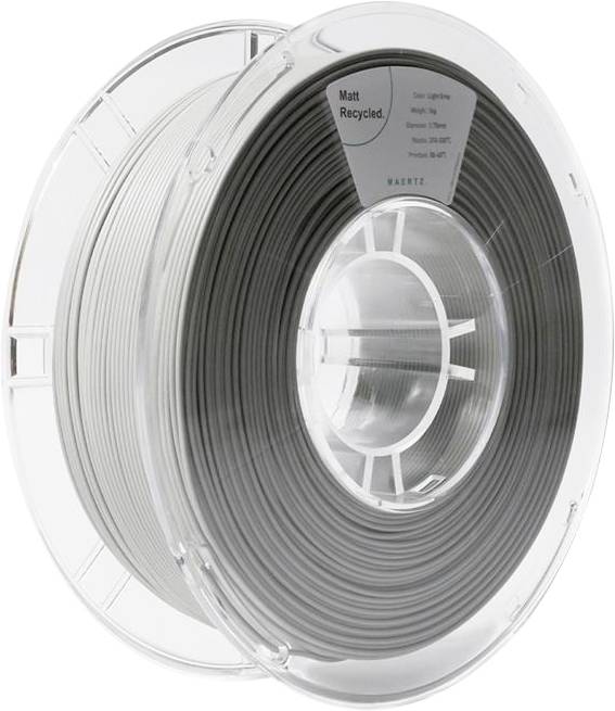 Maertz PMMA-1014-001 PMMA-1014-001 Filament PLA matt Recylced PLA, Matt 1.75 mm 1000 g Light grey 1 pc(s)