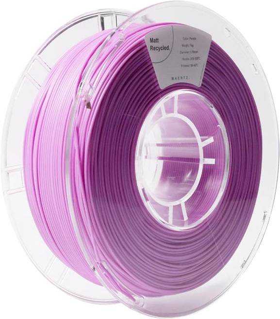 Maertz PMMA-1014-009 PMMA-1014-009 Filament PLA matt Recylced PLA, Matt 1.75 mm 1000 g Purple 1 pc(s)