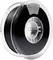 Black PETG carbon filament reel for 3D printers, visible in transparent plastic packaging. Suitable for robust printing.
