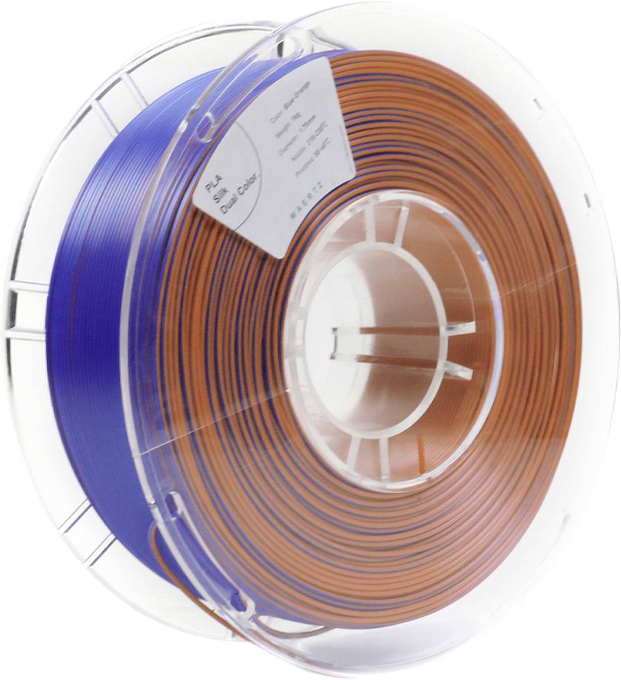 Maertz PMMA-1021-005 PMMA-1021-005 Filament PLA satin satin 1.75 mm 1000 g Blue, Orange 1 pc(s)