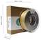 A reel of yellow PLA filament stands vertically in front of a brown packaging box. Dimensions: 250 mm width, 230 mm height, 67 mm depth.