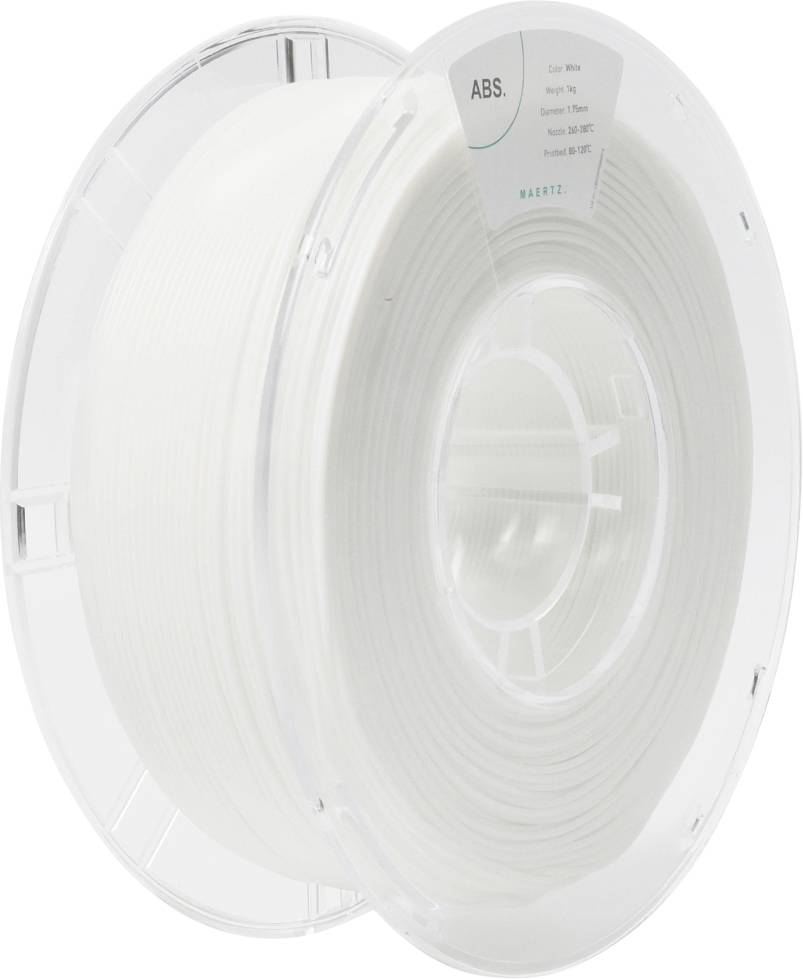 Maertz PMMA-1010-002 PMMA-1010-002 Filament ABS plastic chemical-resistant 1.75 mm 1000 g White 1 pc(s)