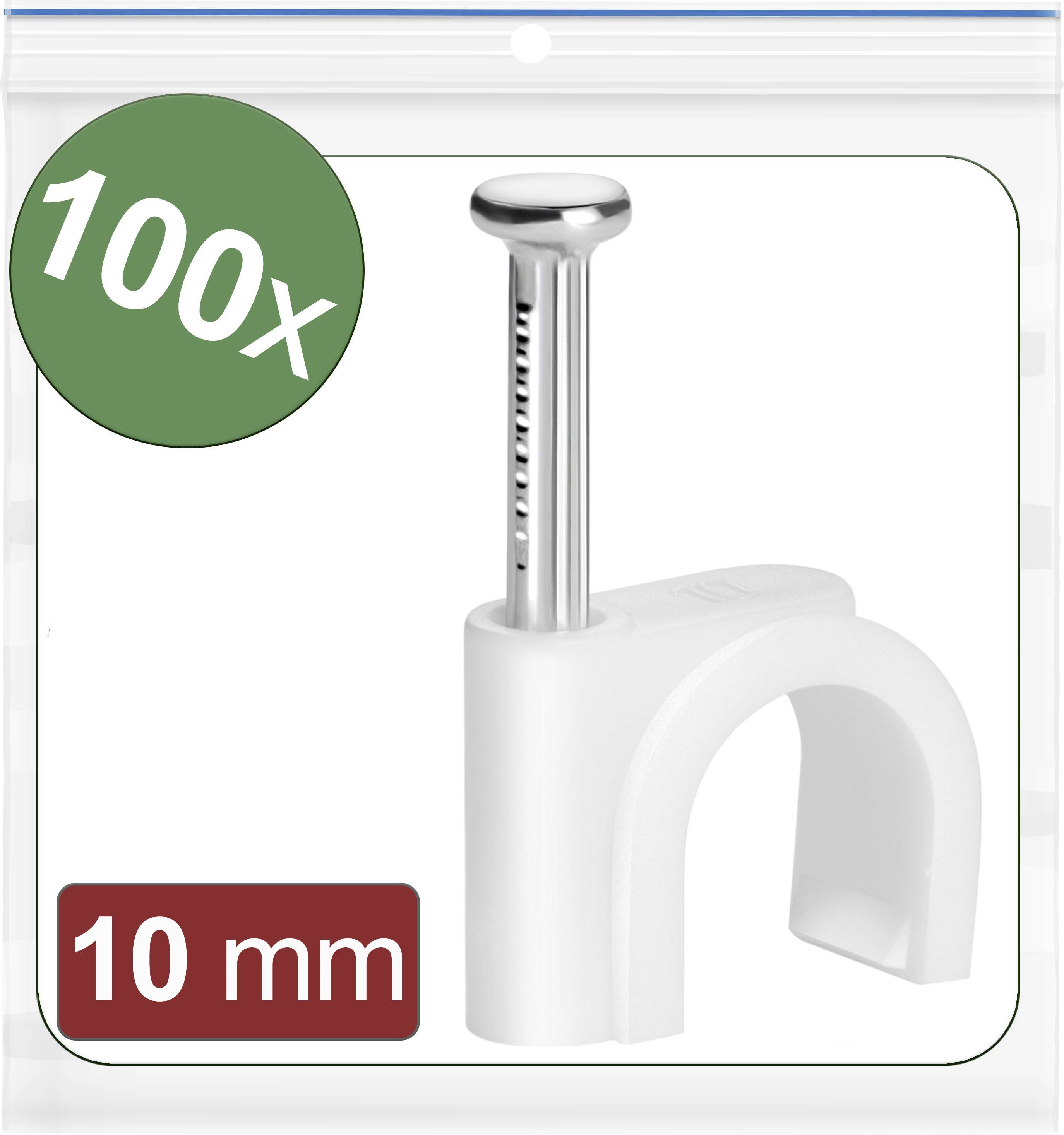 Quadrios 24CA422 Cable clips 24CA422 Bundle Ø range 7 up to 10 mm White 100 pc(s)