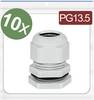 Quadrios 24CA394 Cable gland PG13.5 Polyamide Grey 10 pc(s)