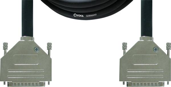 Cordial Parallel Cable [1x D-SUB plug 25-pin - 1x D-SUB plug 25-pin] 1.50 m Black
