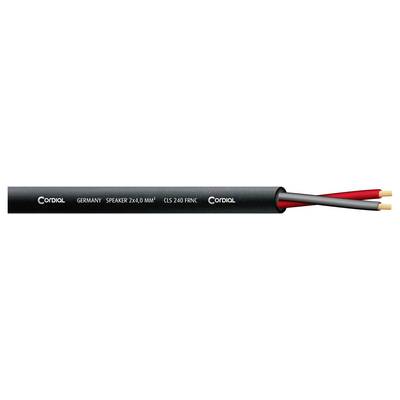 Black-sheathed speaker cable with two internal wires of different colours, marked as 'Codical'.
