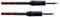 Two jack cables with black and red pattern, perfect for guitars or audio device connections.
