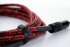 Cordial 14774 Jack Audio/phono Cable [1x Jack plug 6.3 mm (mono) - 1x Jack plug 6.3 mm (mono)] 7.50 m Black, Red Fabric coating