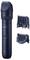 Black electric trimmer by Panasonic with two attachments, suitable for wet and dry shaving.