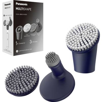 Panasonic Multishape Facial Brush Set. Includes 1 handle and 3 brush heads for personalised skincare. Facial care accessory.