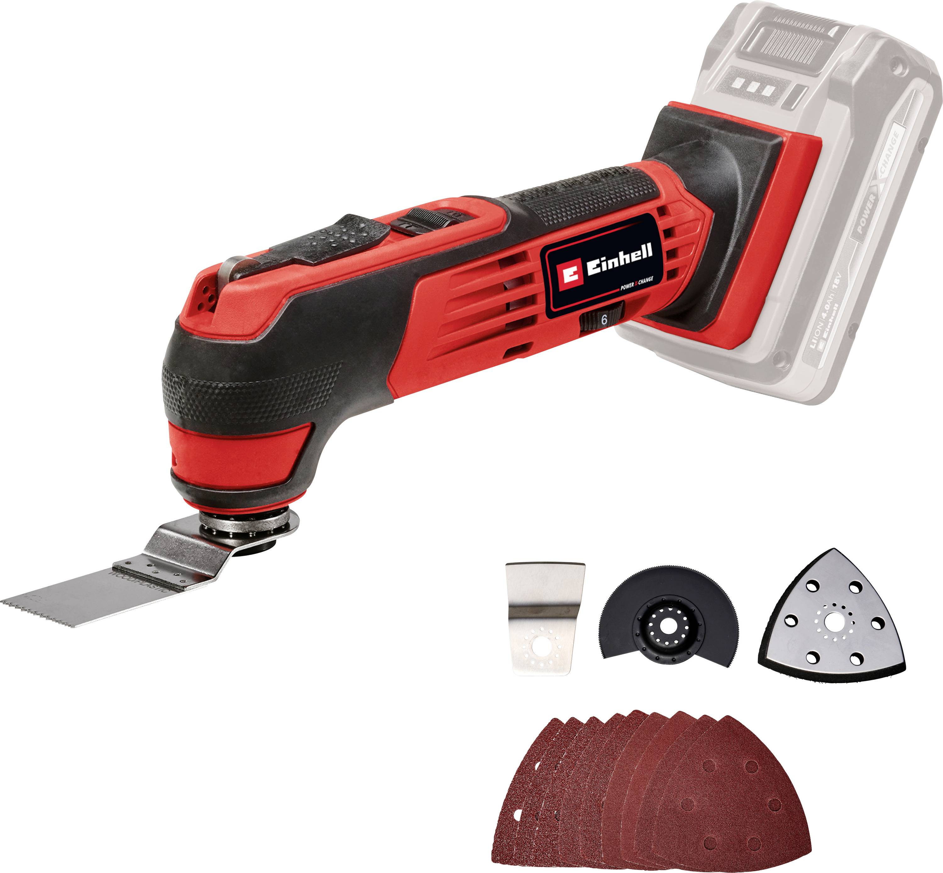 Einhell TE-MG 18/1 Li - Solo 4465195 Cordless multifunction tool w/o battery, w/o charger, incl. accessories 18 V No. of power packs included 0