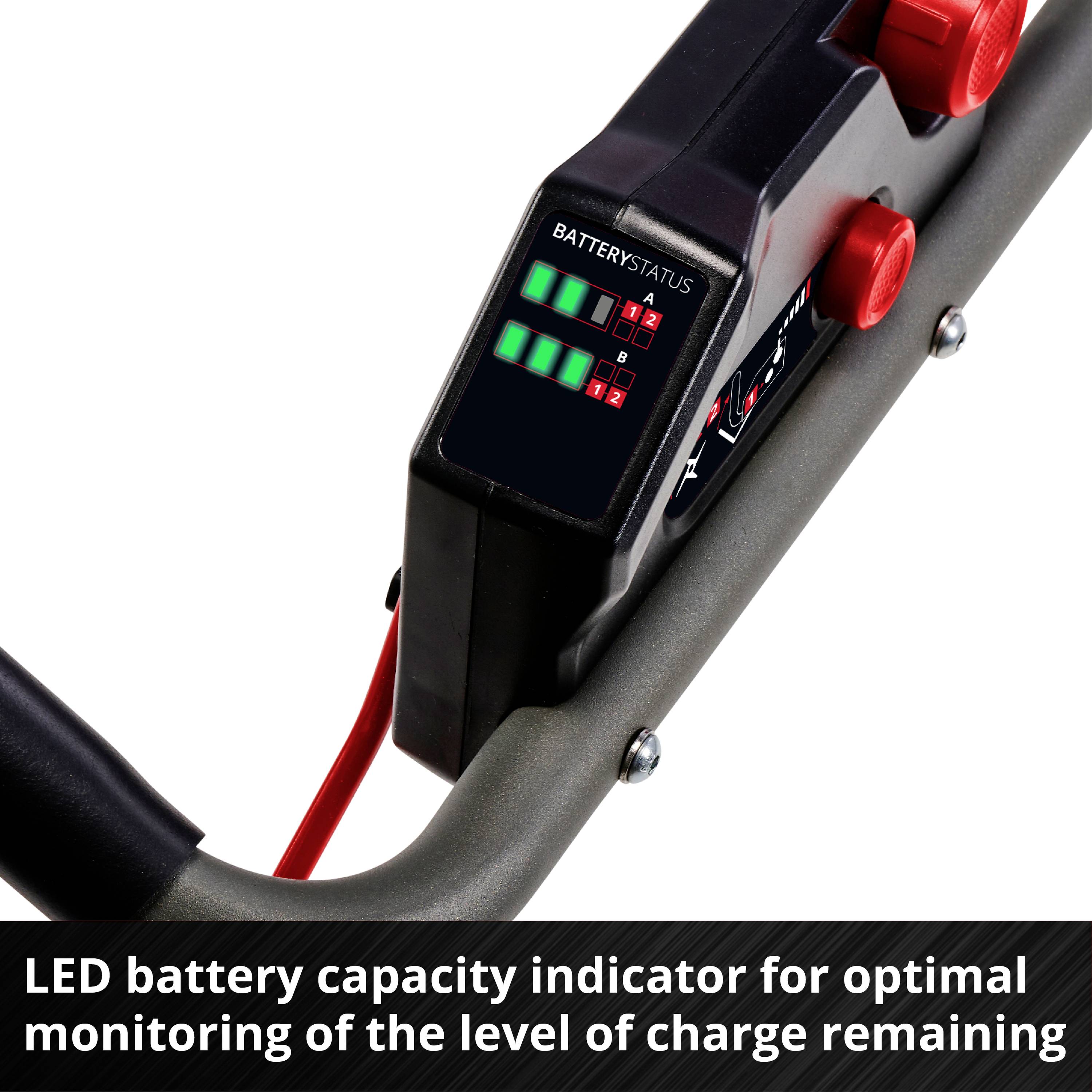 Marketing Graphic: A brushless motor offering 100% longer lifespan, 50% increased runtime, 25% more power, and a 10-year warranty.