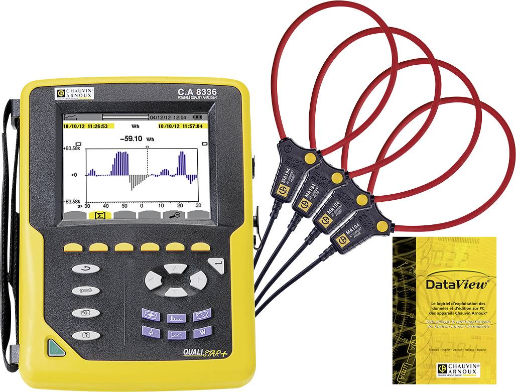 Chauvin Arnoux C.A 8336 Network diagnostics 3-phase Graphic display, Clamp meter, Data logger