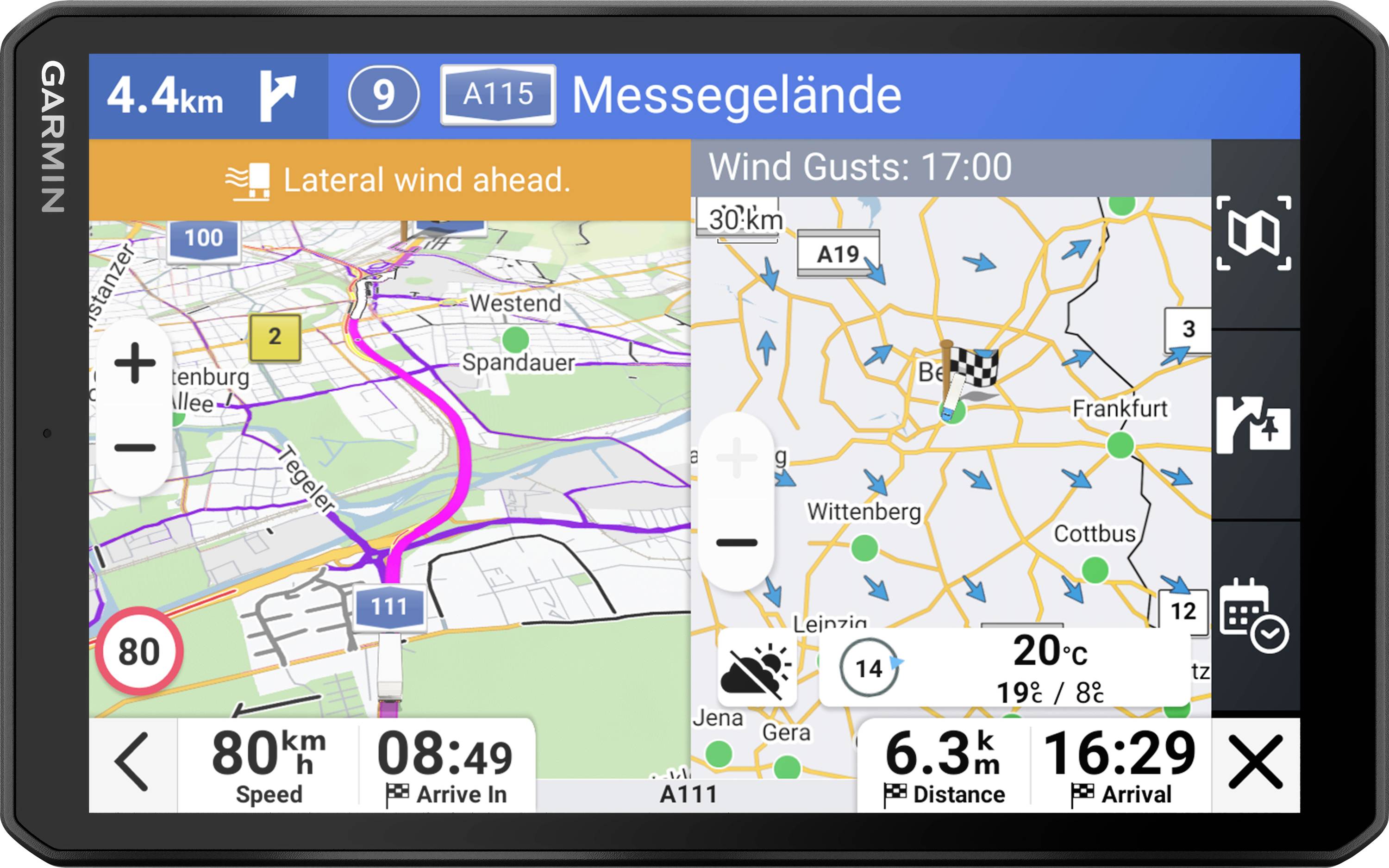 Garmin Dezl LGV820, EU MT-D, GPS HGV sat nav 20.3 cm 8 inch Europe