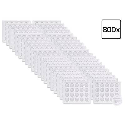 Stack of many identical white Panasonic 800x battery packs or blister cards arranged diagonally on a white background.
